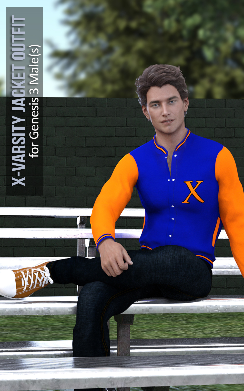 X-Varsity Jacket Outfits for Genesis 3 Males by N/A