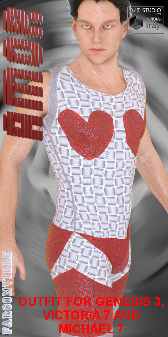 AMOR OUTFIT BUNDLE FOR Genesis, V5, M5, Genesis 2, M6, V6, Genesis 3, V7, M7 by N/A