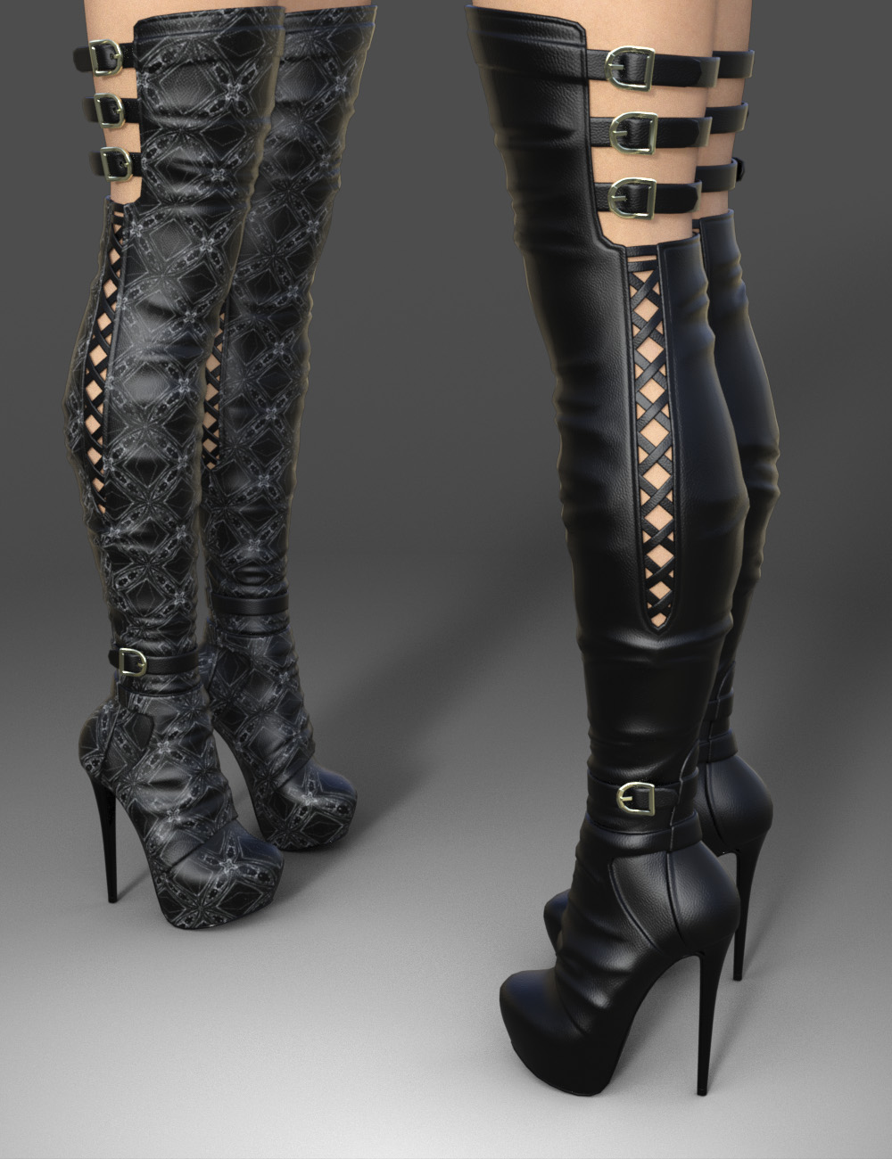 Amelia High Boots for Genesis 3 Female(s) by N/A