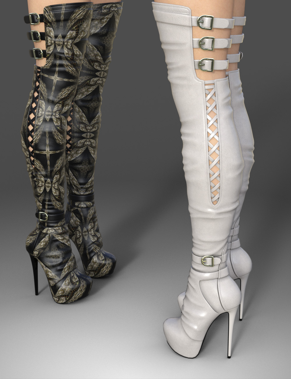 Amelia High Boots for Genesis 3 Female(s) by N/A