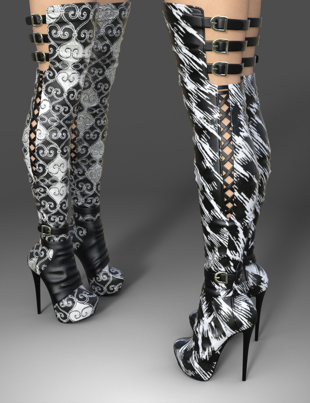 Amelia High Boots for Genesis 3 Female(s) by N/A