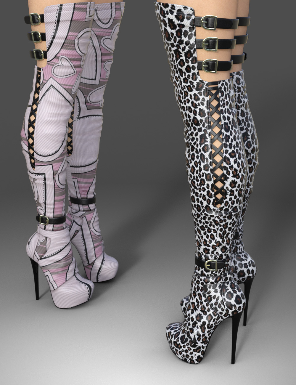 Amelia High Boots for Genesis 3 Female(s) by N/A