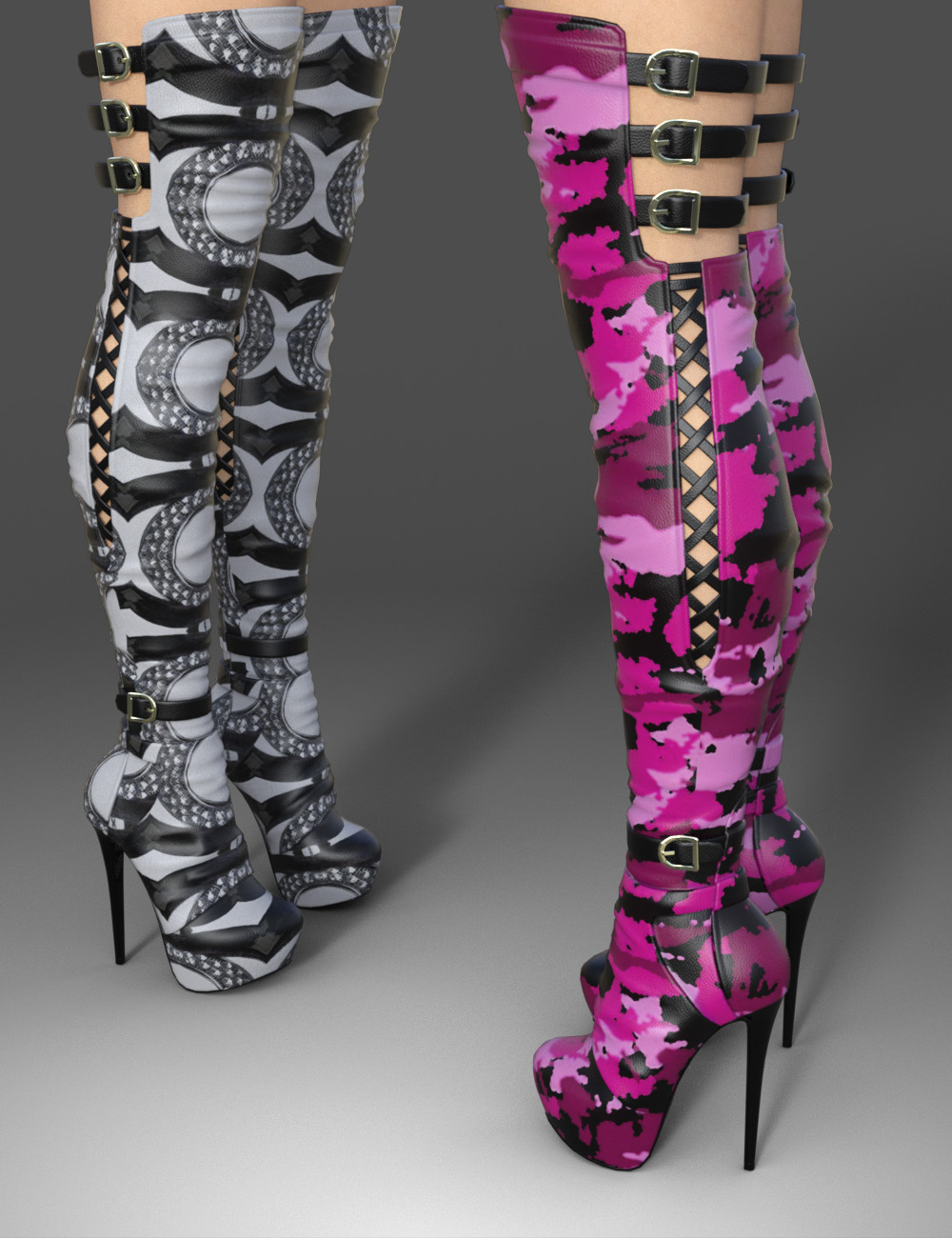 Amelia High Boots for Genesis 3 Female(s) by N/A