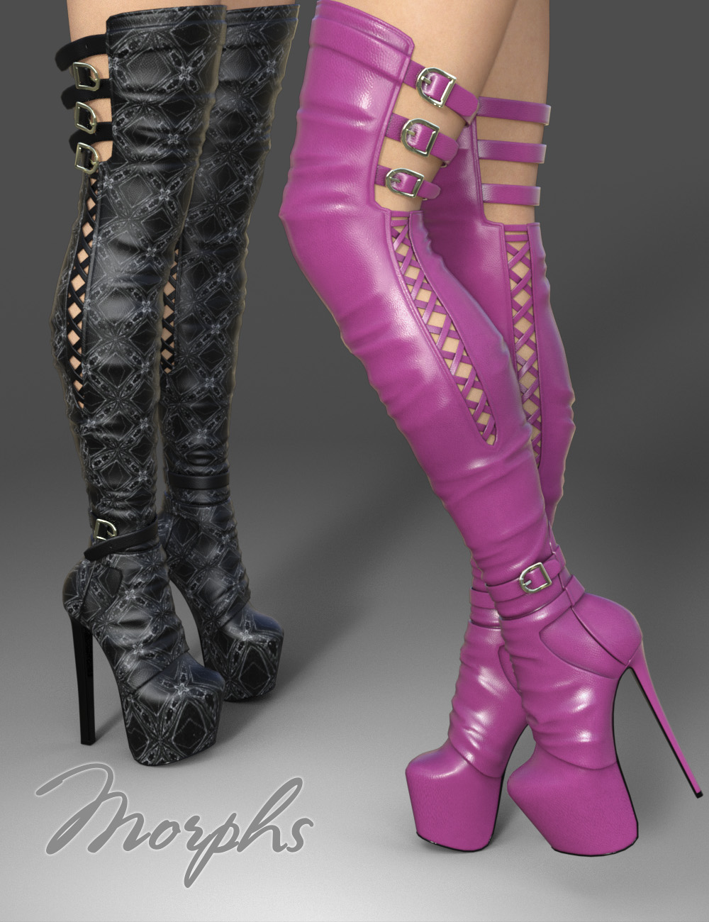 Amelia High Boots for Genesis 3 Female(s) by N/A