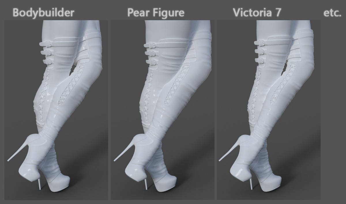 Amelia High Boots for Genesis 3 Female(s) by N/A