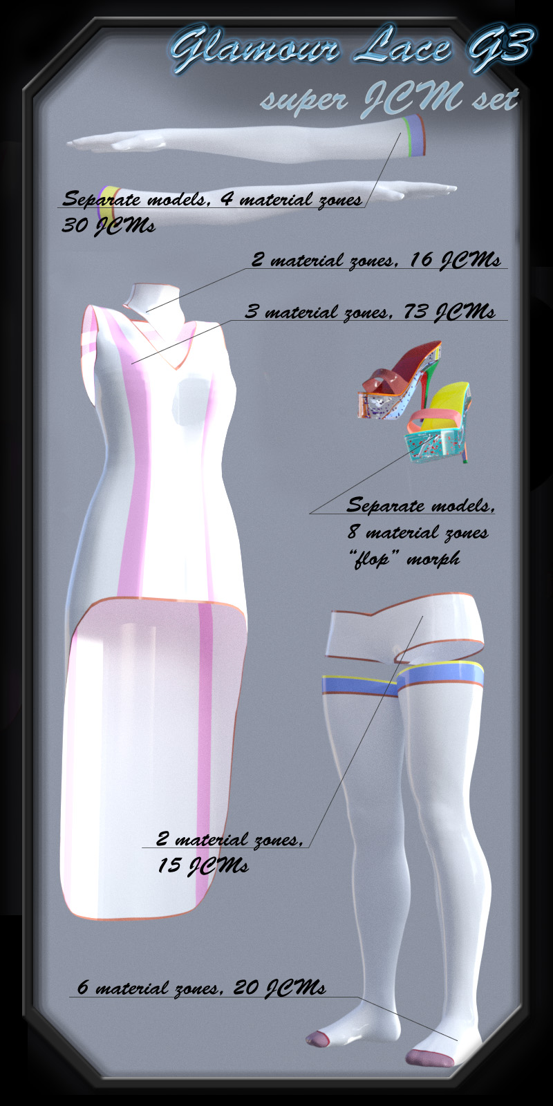 Glamour Lace for Genesis 3 by N/A