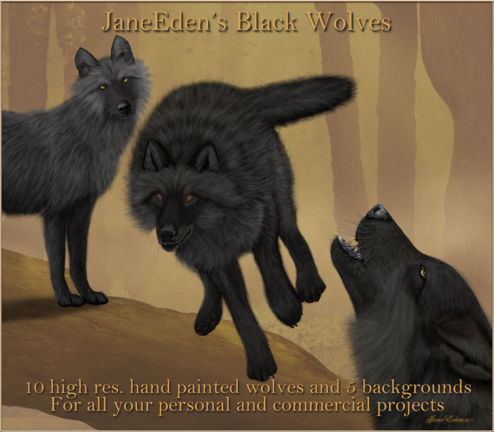 JaneEden's Black Wolves by N/A