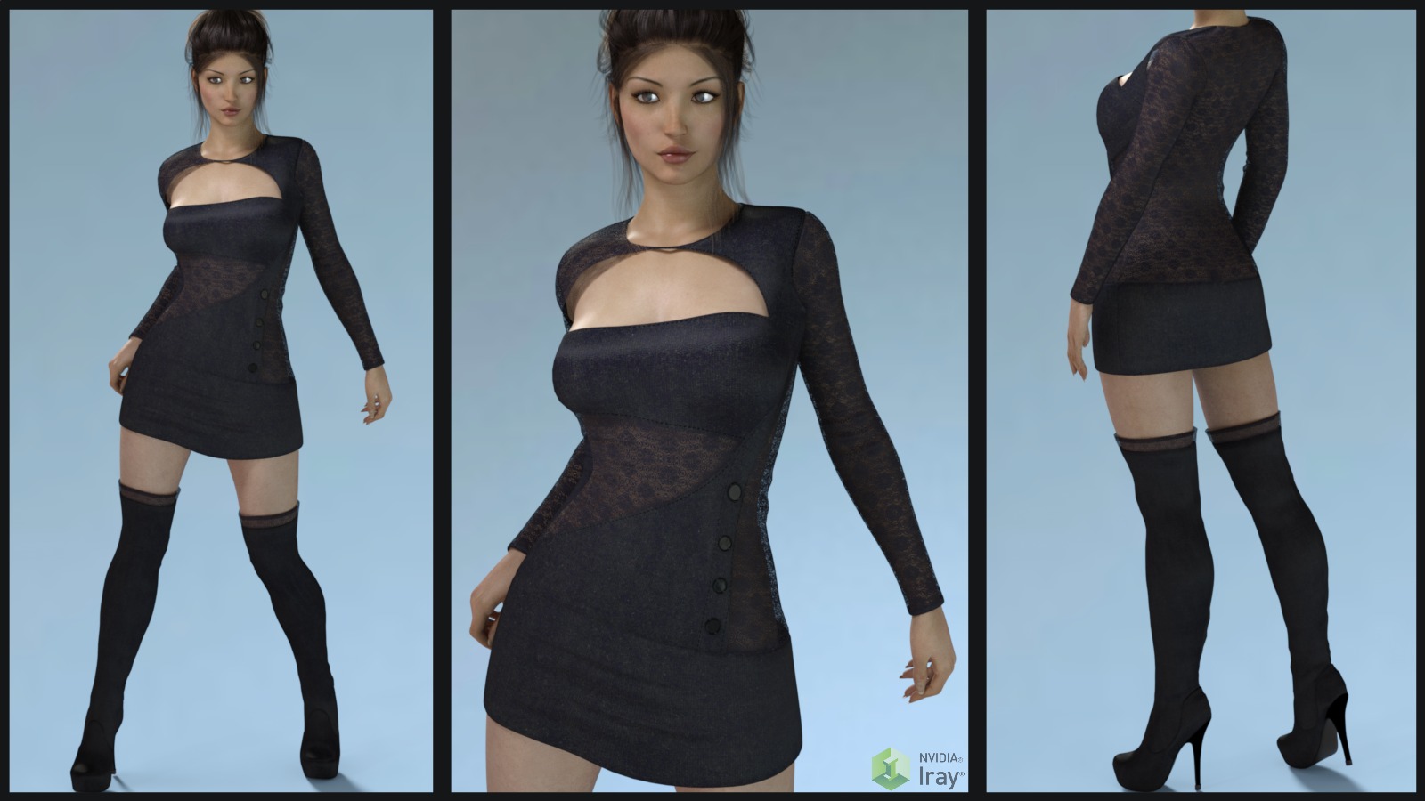 7th Ave: Tunic Dress & Boots by N/A