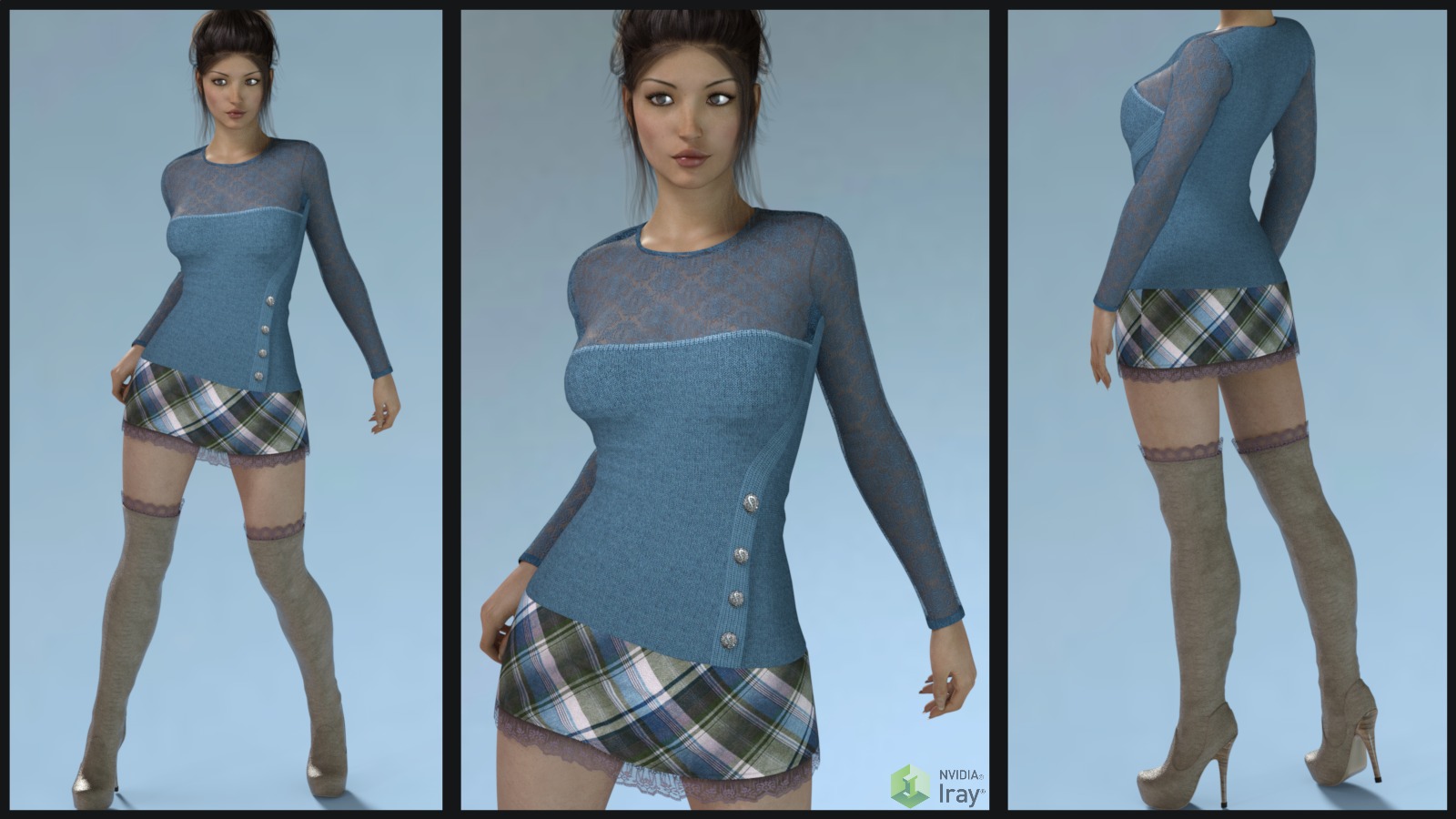 7th Ave: Tunic Dress & Boots by N/A