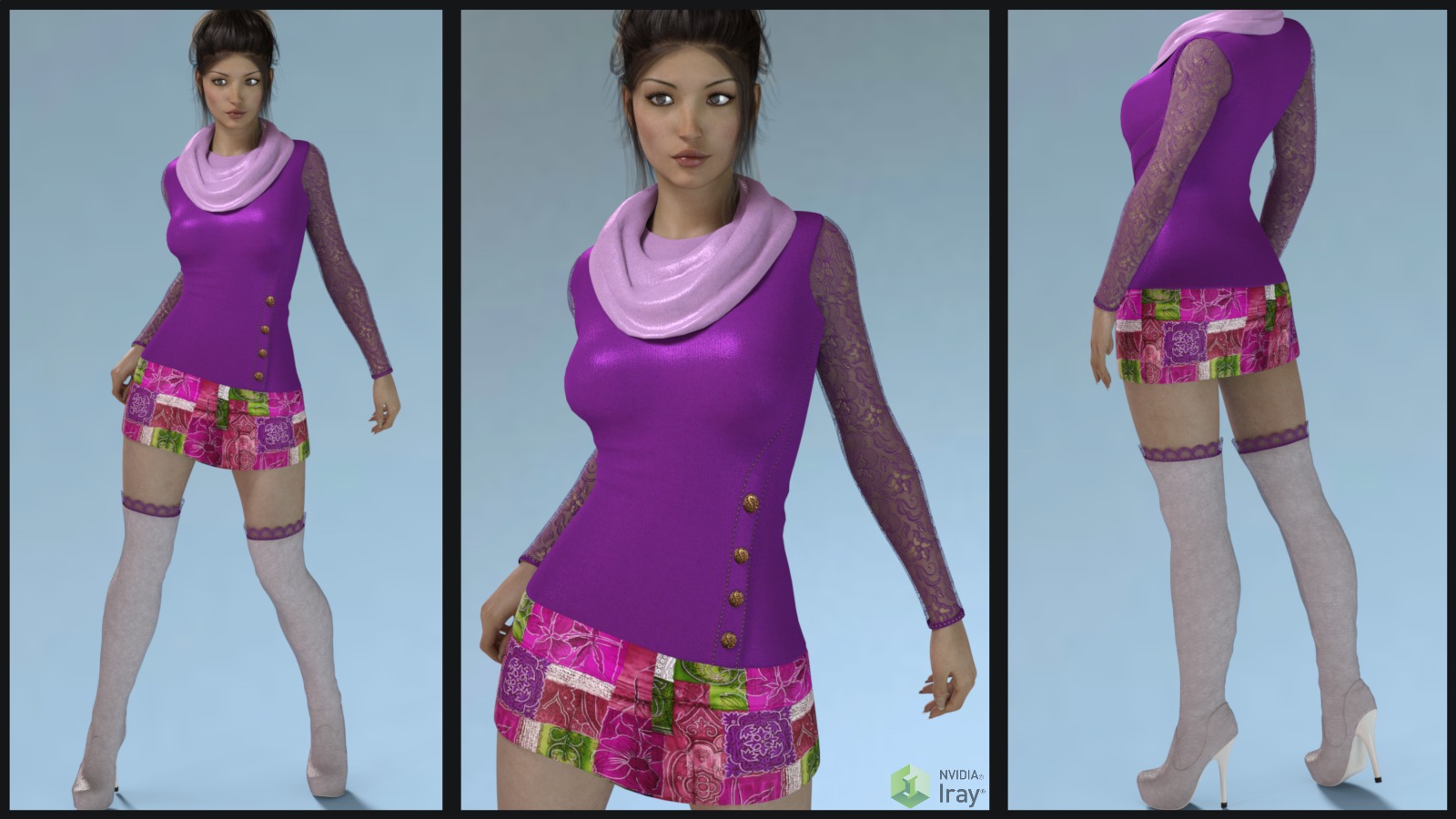 7th Ave: Tunic Dress & Boots by N/A