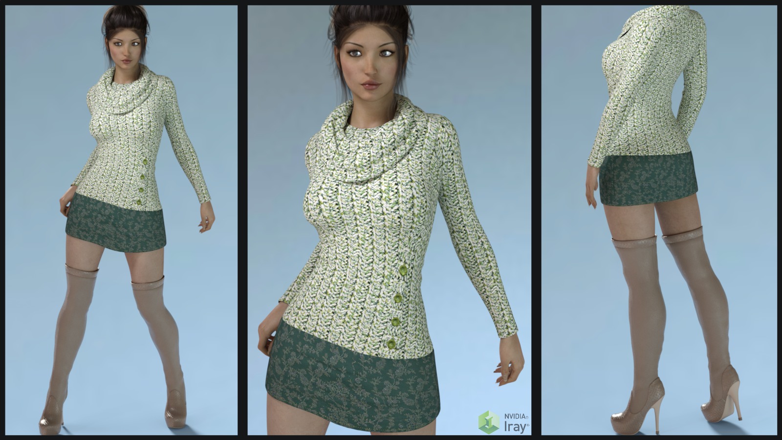 7th Ave: Tunic Dress & Boots by N/A