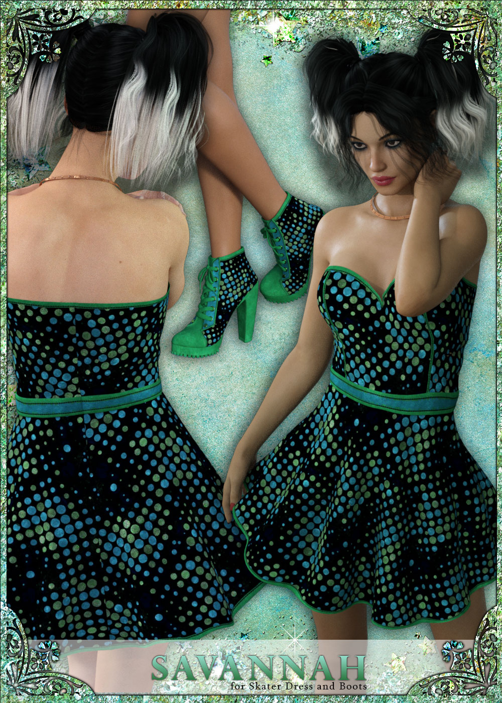 Savannah for Fads Skater Dress & Ankle  Boots by N/A