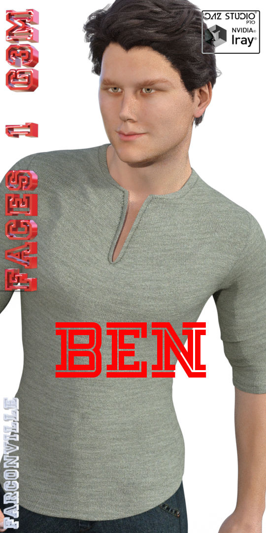 Faces 1 for Genesis 3 Male and Michael 7 by N/A