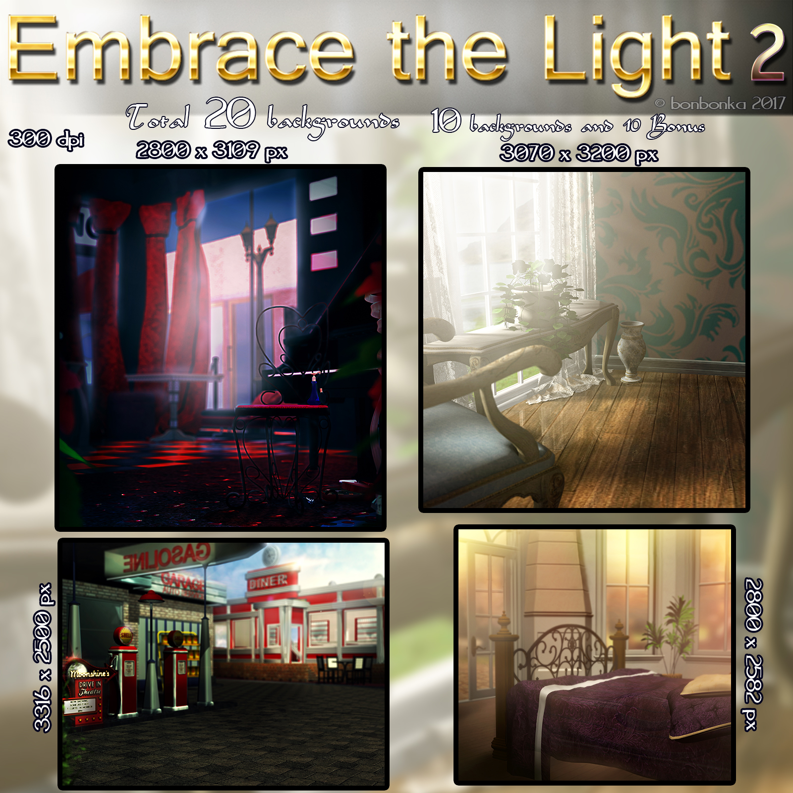 Embrace the Light 2 - 2D backgrounds by N/A