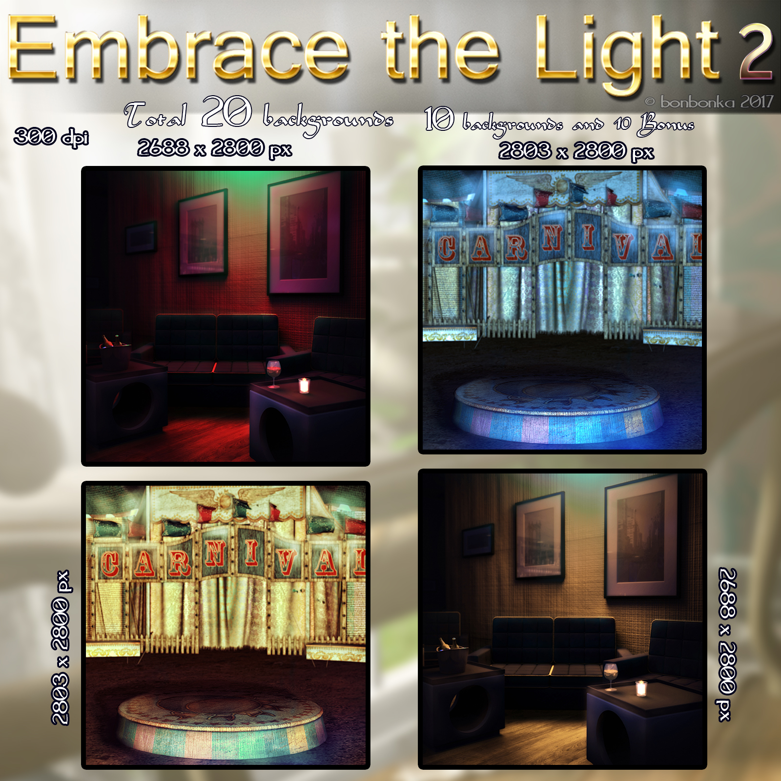 Embrace the Light 2 - 2D backgrounds by N/A