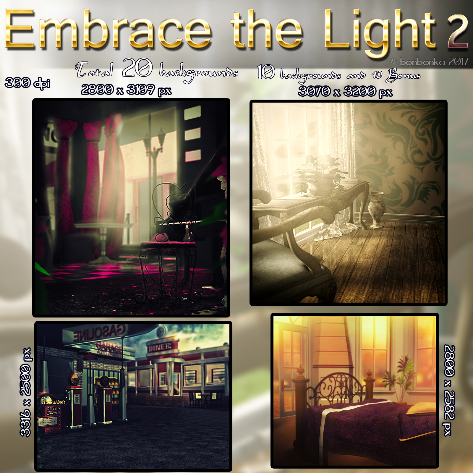 Embrace the Light 2 - 2D backgrounds by N/A
