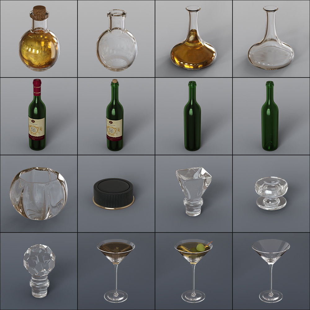 Exnem Glass Ensemble for IRAY by N/A