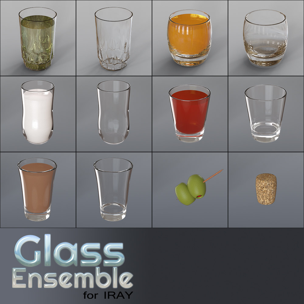 Exnem Glass Ensemble for IRAY by N/A