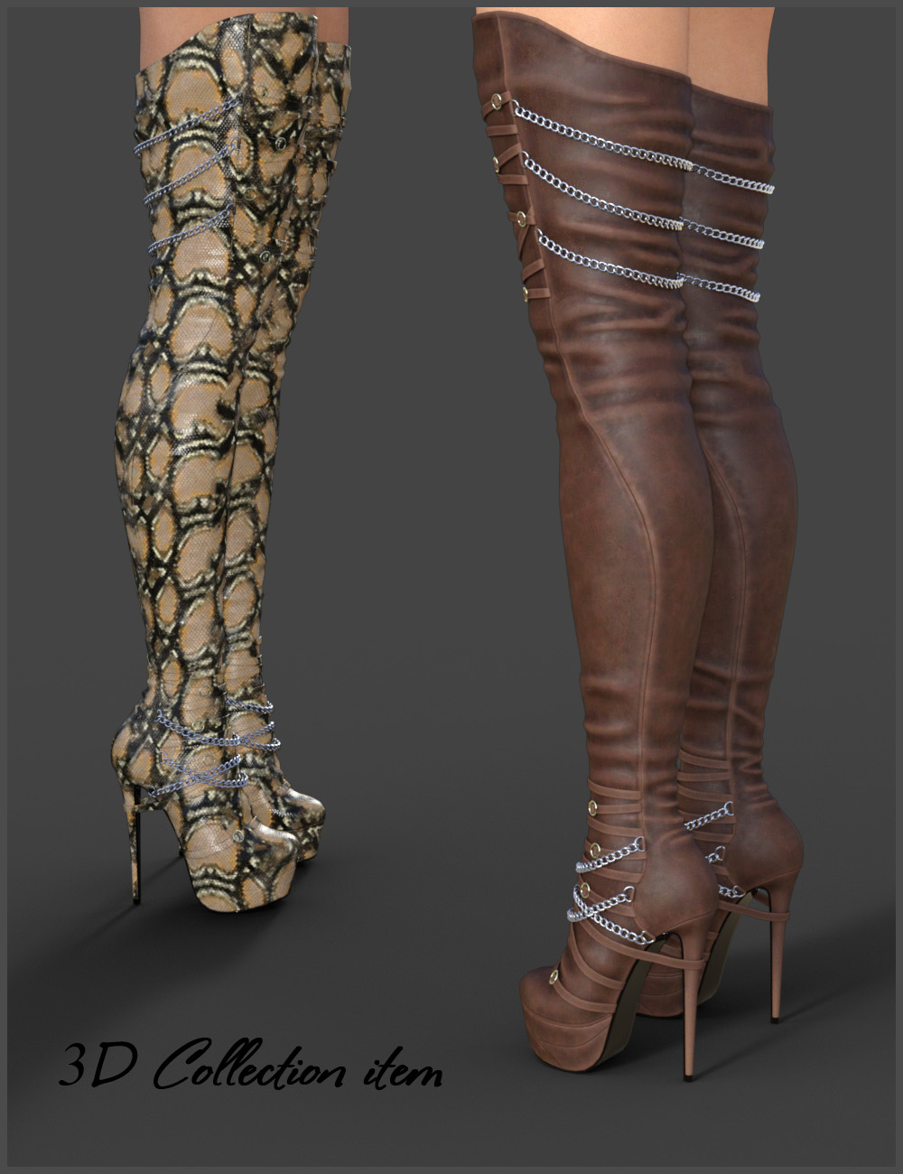 Evelyn High Boots for Genesis 3 Females by N/A
