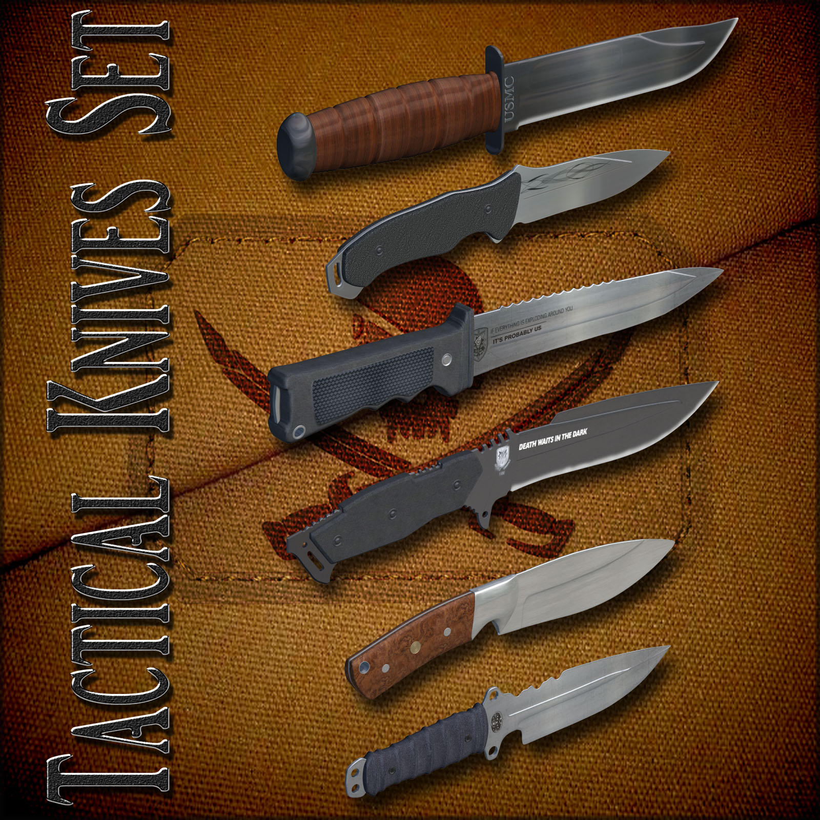 Tactical Knives Set by N/A
