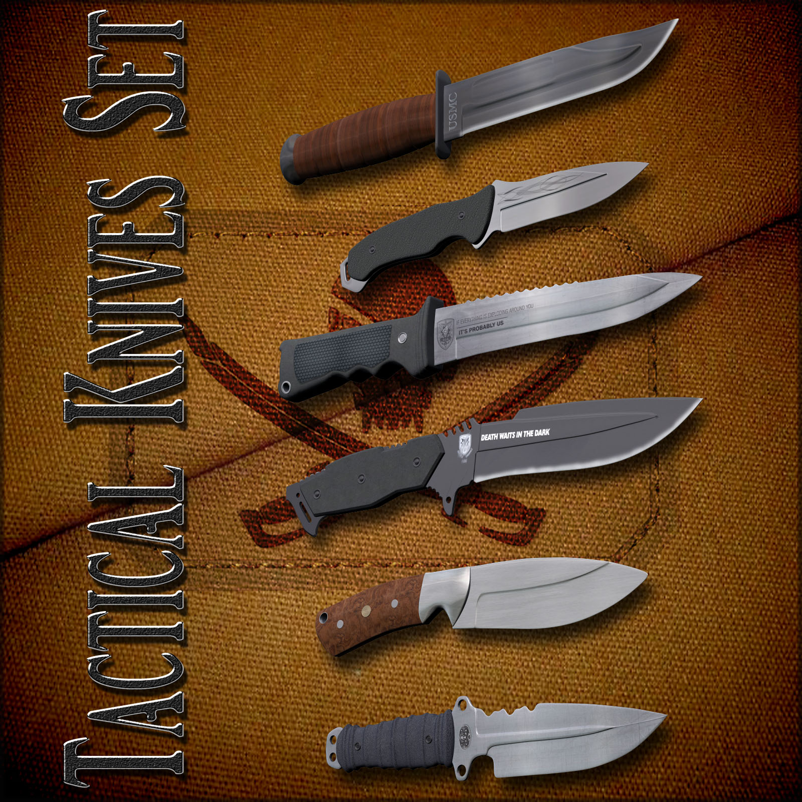 Tactical Knives Set by N/A