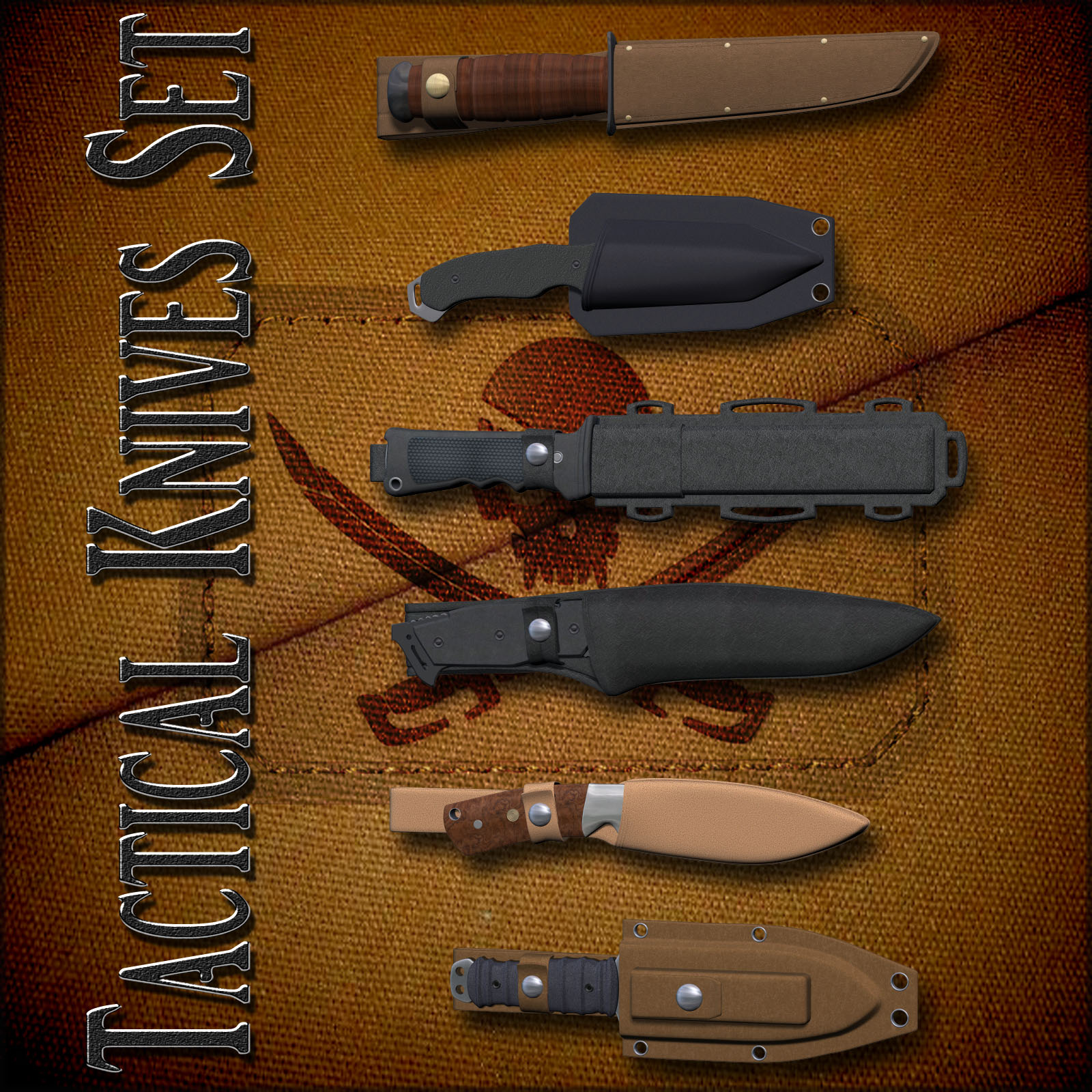 Tactical Knives Set by N/A