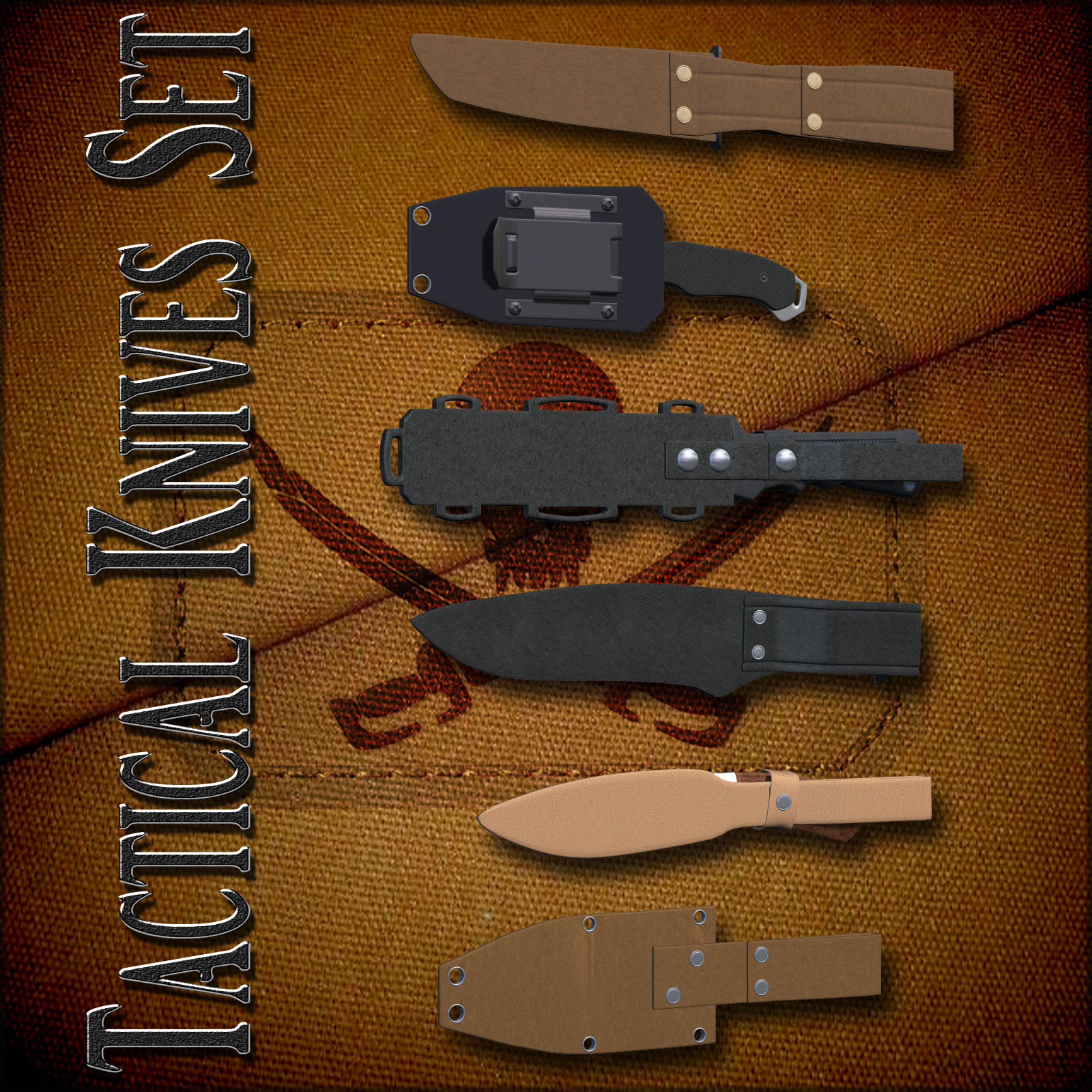 Tactical Knives Set by N/A