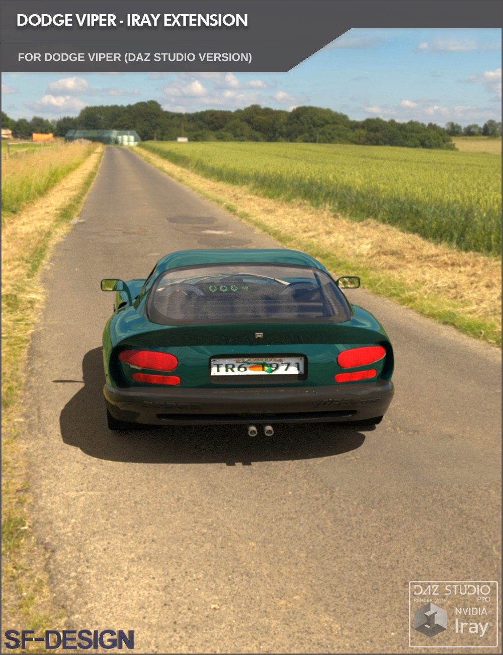 Add On for Dodge Viper by Vanishing Point (Iray Extension) by N/A