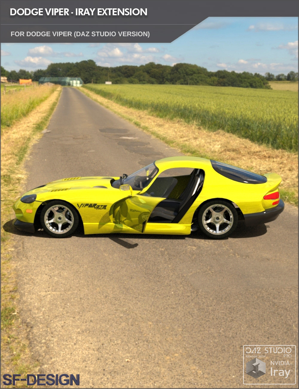 Add On for Dodge Viper by Vanishing Point (Iray Extension) by N/A