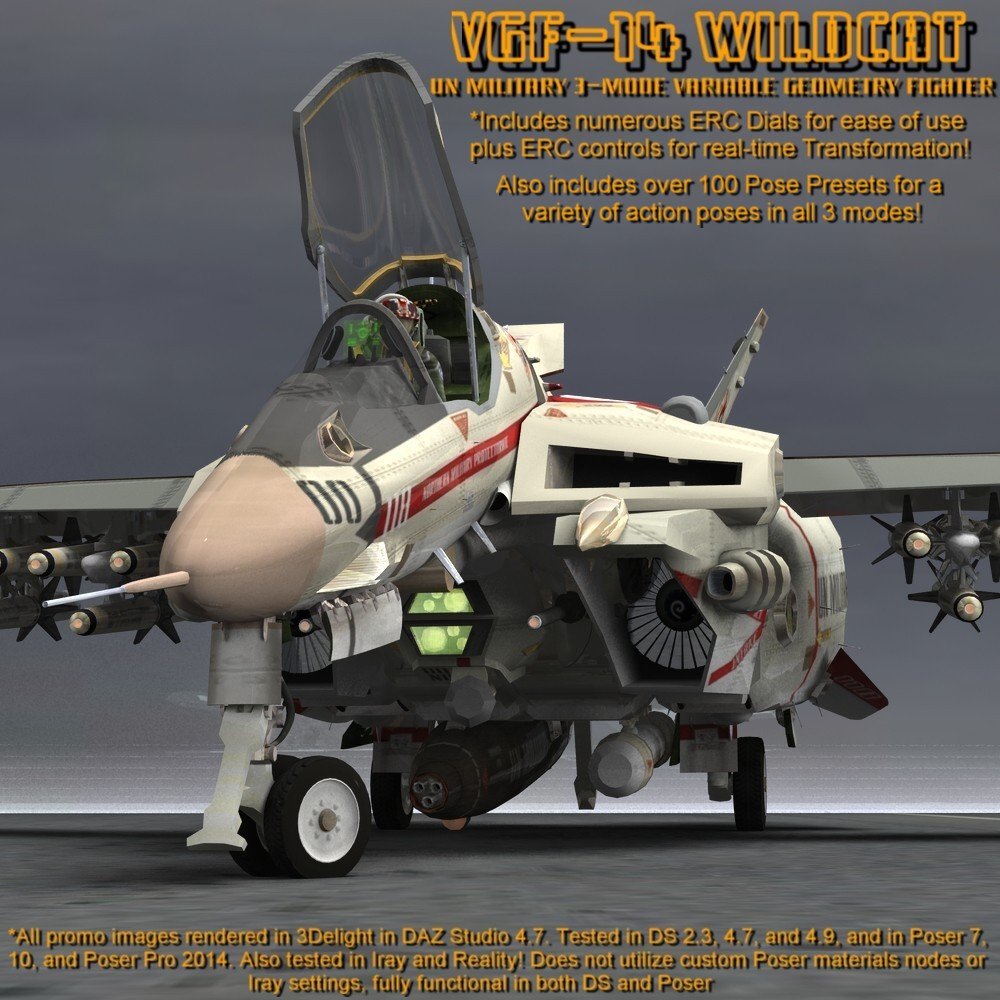 VGF-14 D Wildcat (for Poser) by N/A