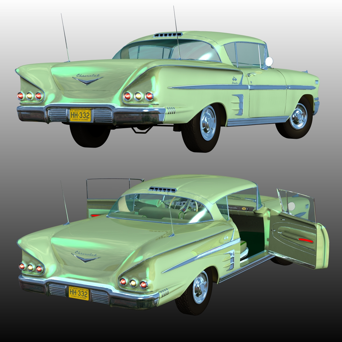 CHEVROLET IMPALA 1958 EXTENDED LICENSE by N/A