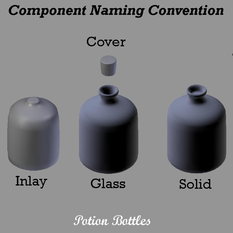 POTION BOTTLE Collection (BLEND, DAE, FBX, OBJ) Extended License by N/A