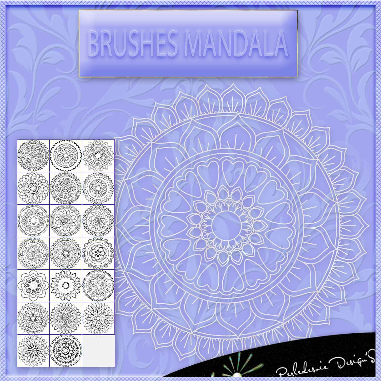 Brushes Mandala by N/A
