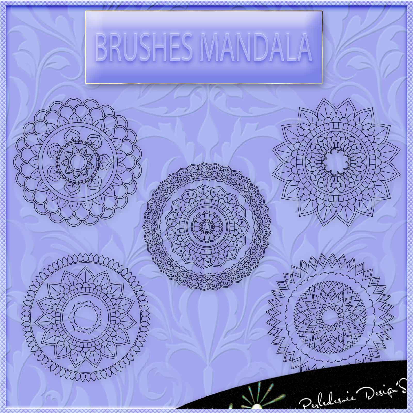 Brushes Mandala by N/A