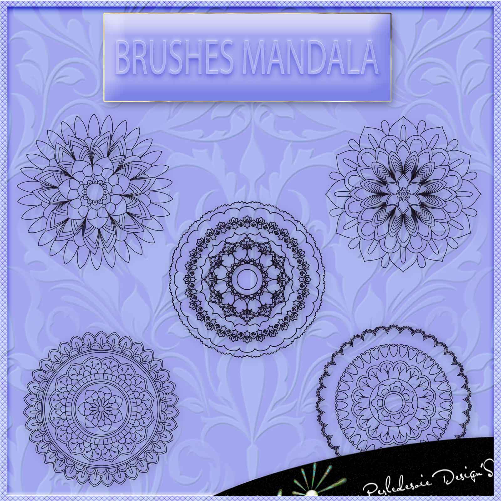 Brushes Mandala by N/A