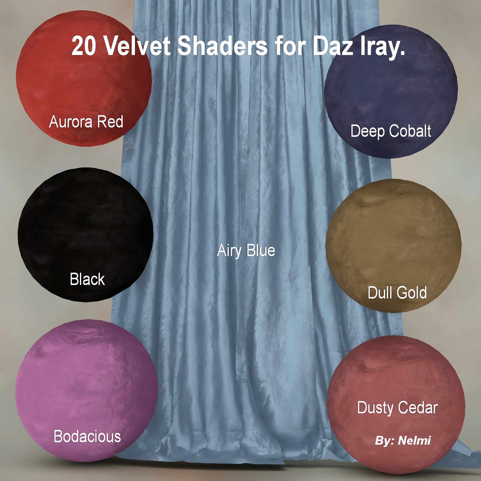 Velvet Iray shaders by N/A