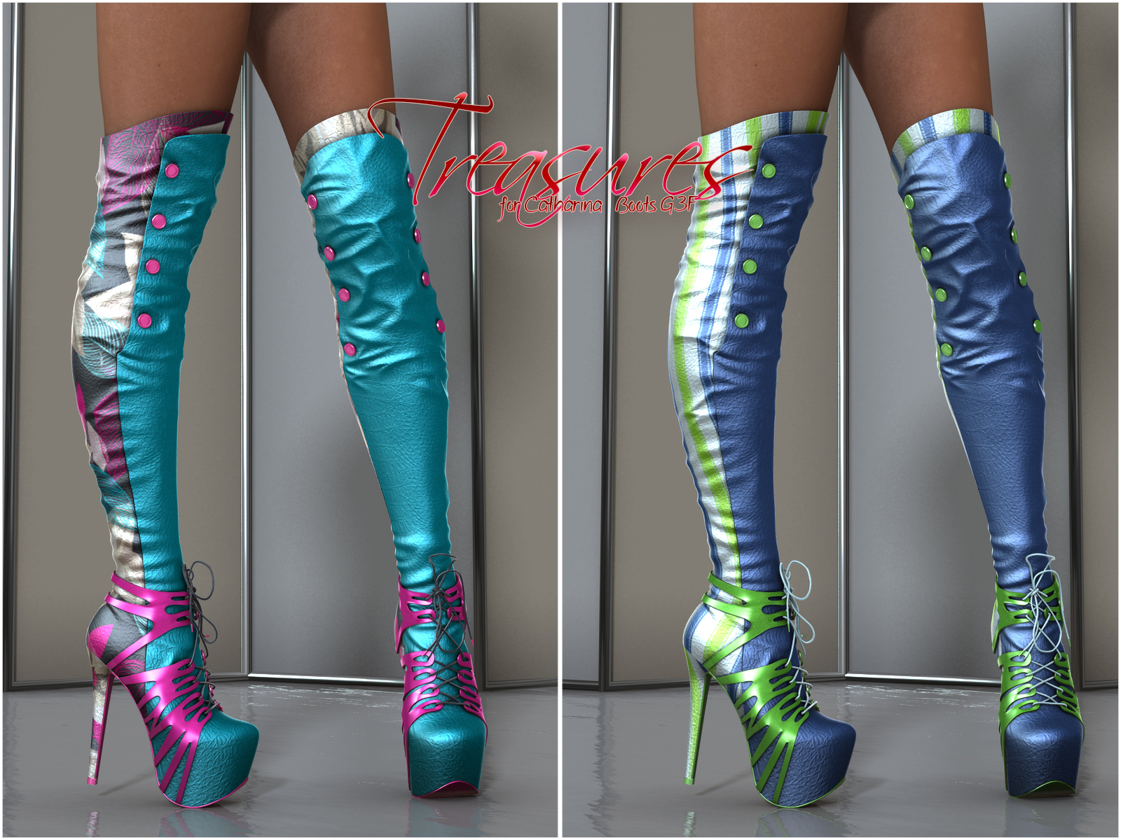 Treasures Catharina High Boots G3F by N/A