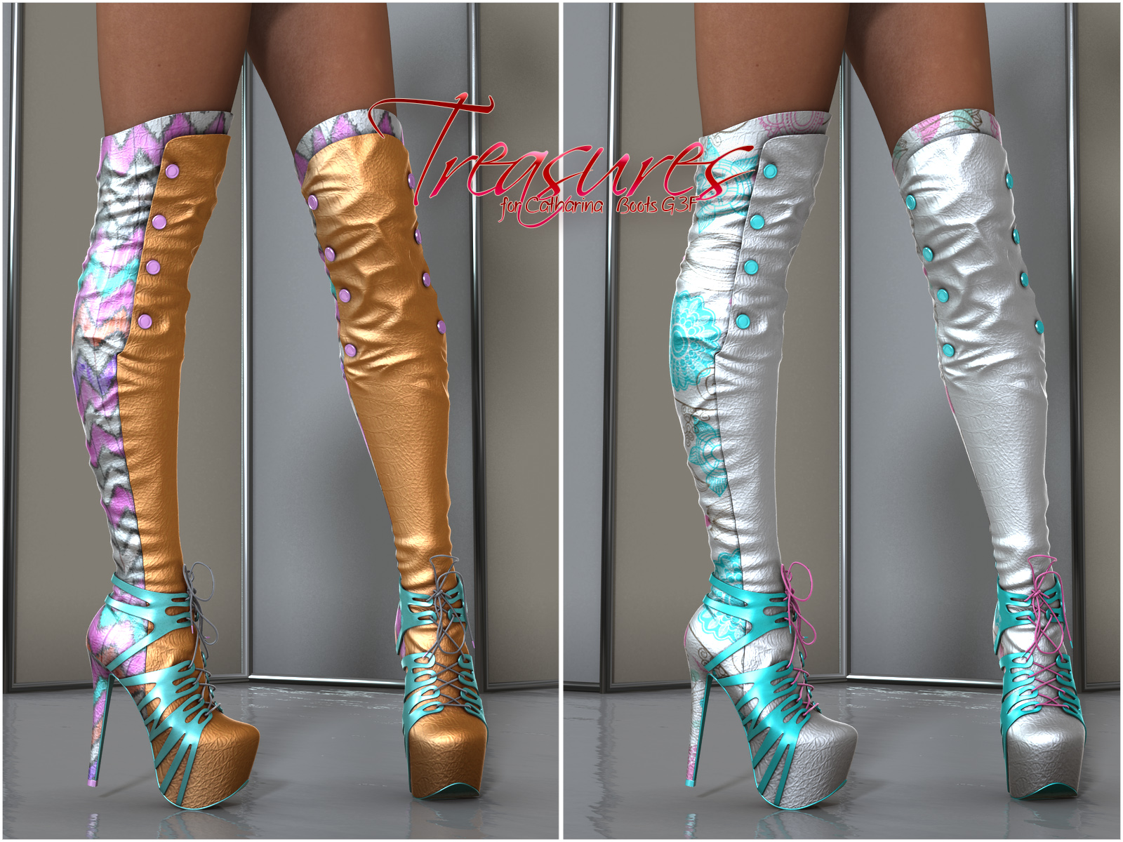 Treasures Catharina High Boots G3F by N/A