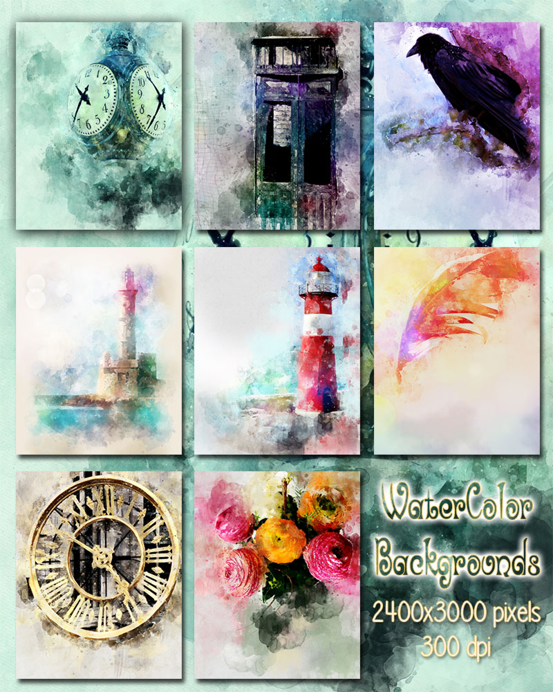 WaterColor Backgrounds by N/A