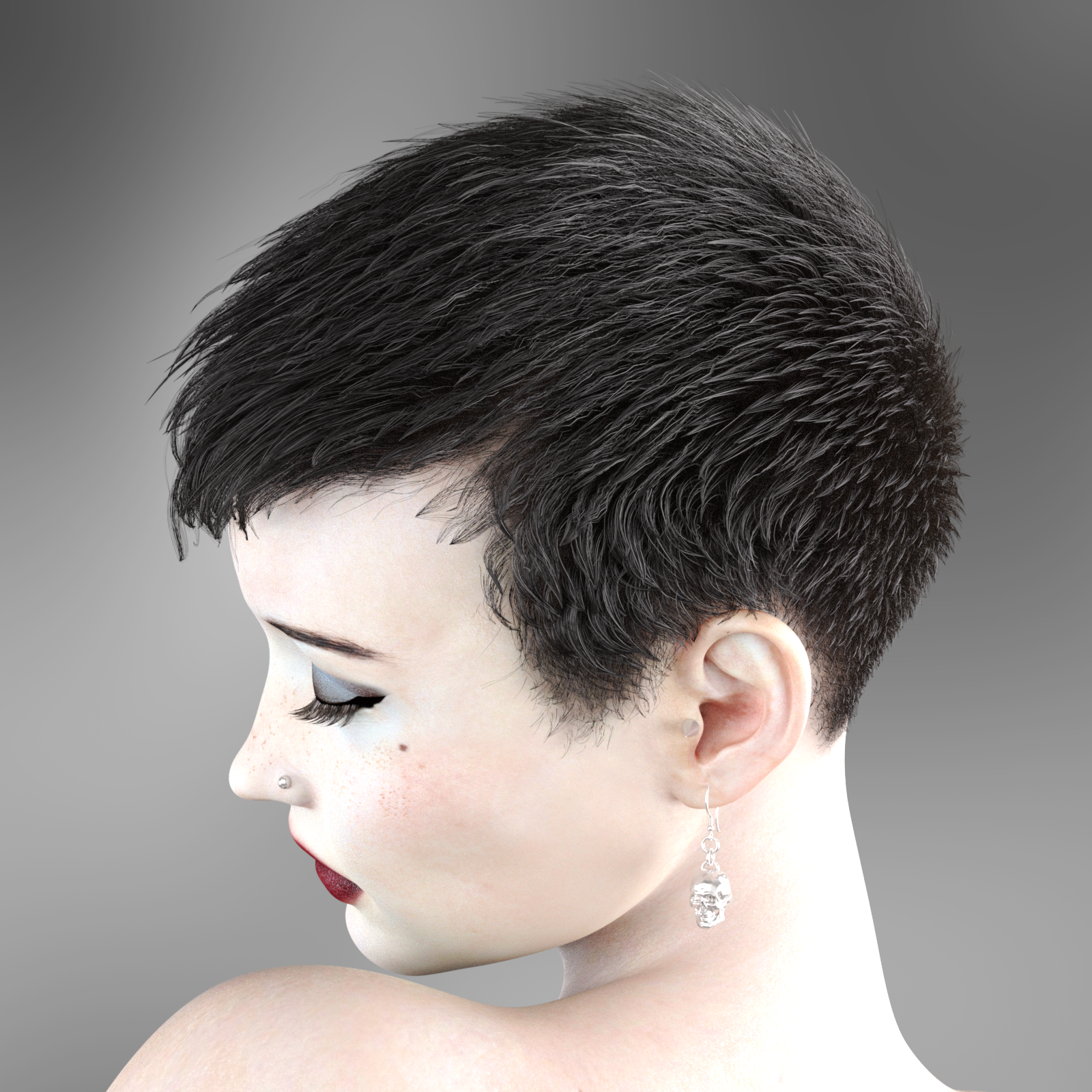 Short Cropped Hair for Genesis 3 Male and Females by N/A