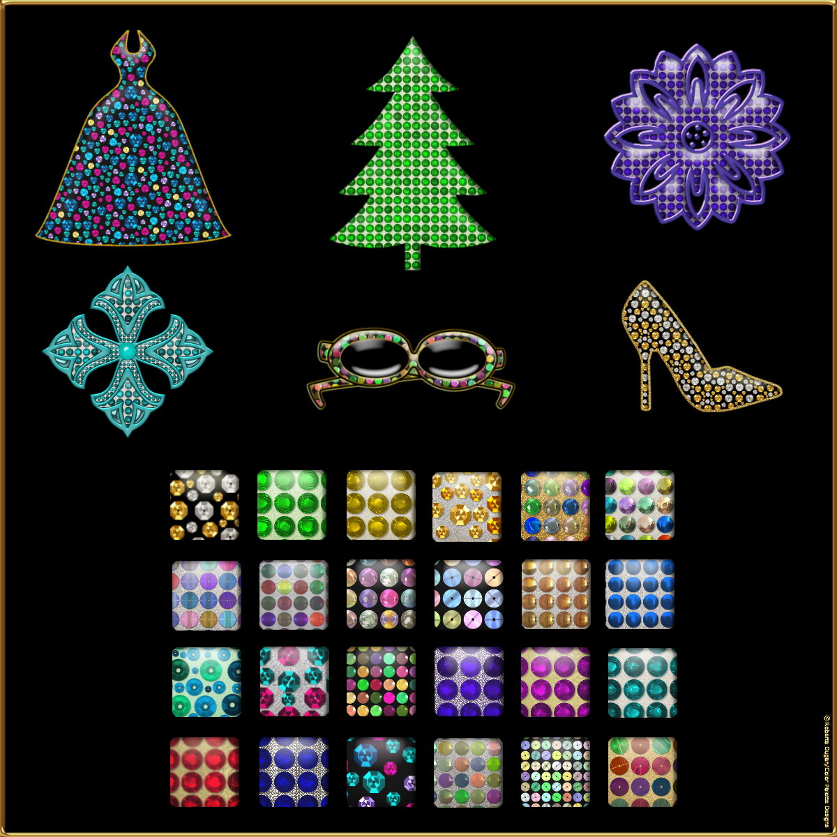 Stylish Sequins Layer Styles by N/A