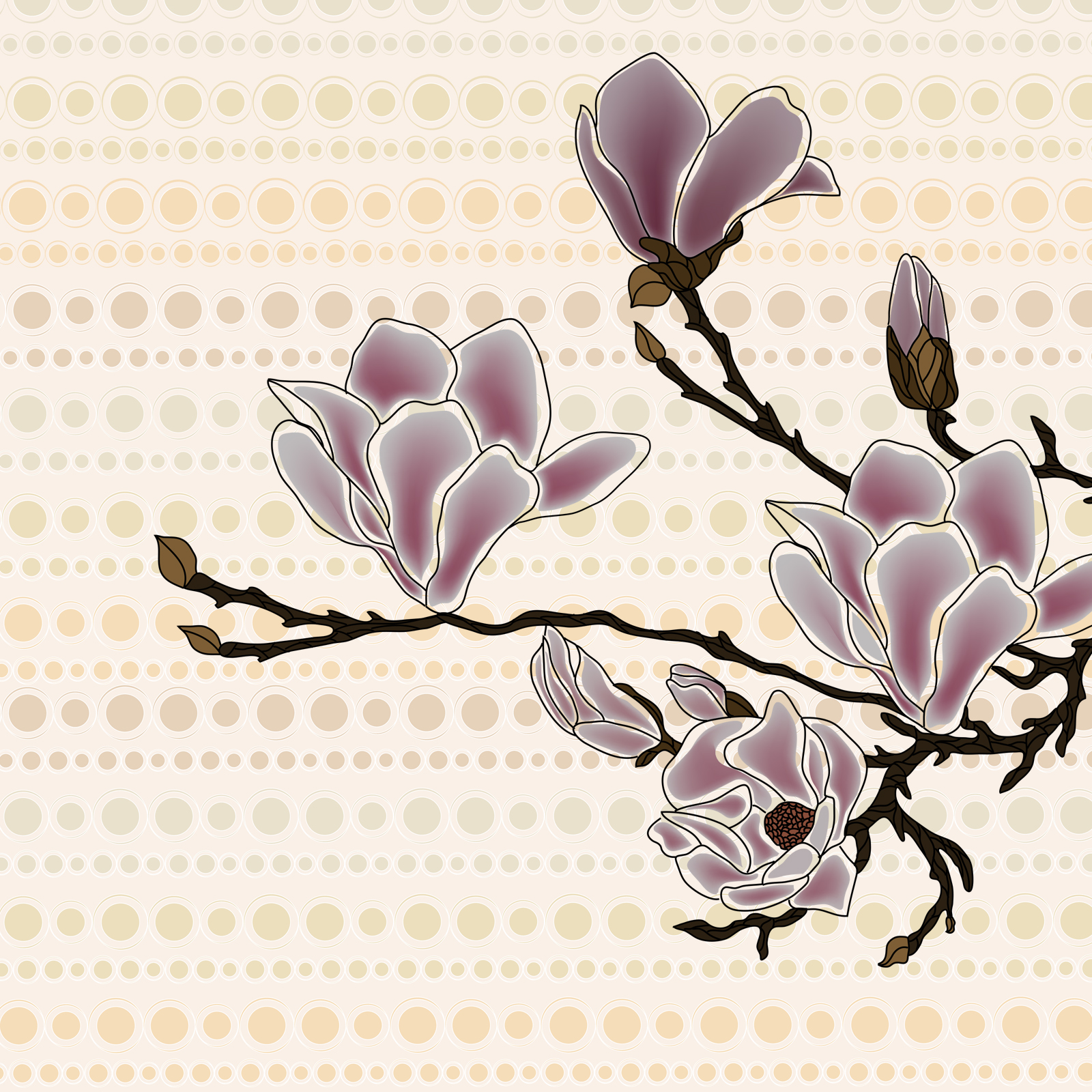 Retro Fashion Backgrounds and Decorative Elements by N/A