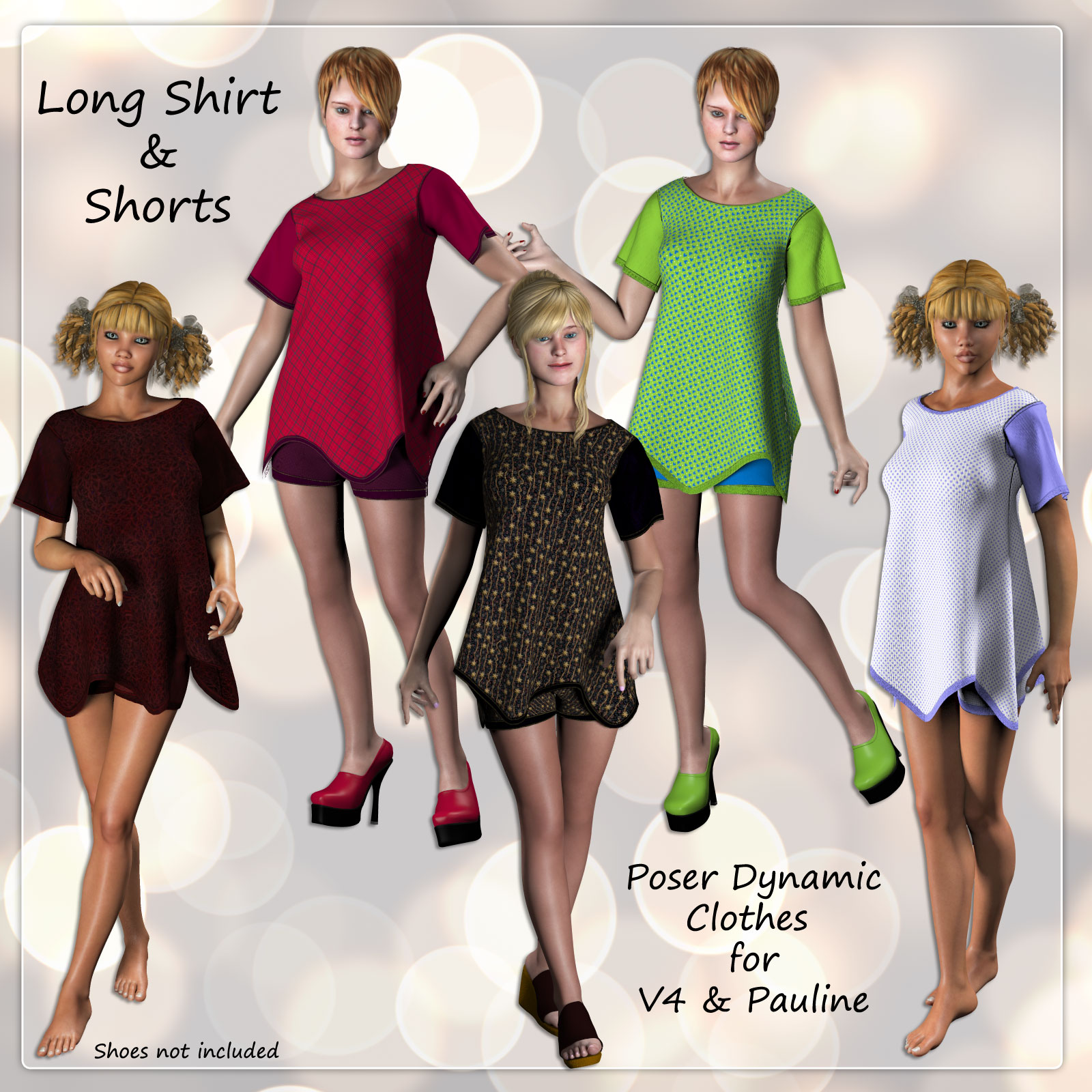 Pauline and V4 Long Shirt and Shorts by N/A