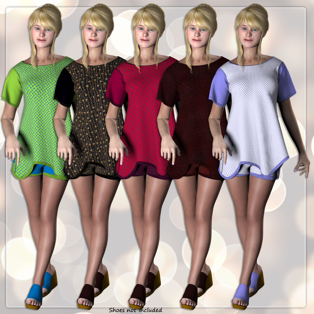 Pauline and V4 Long Shirt and Shorts by N/A