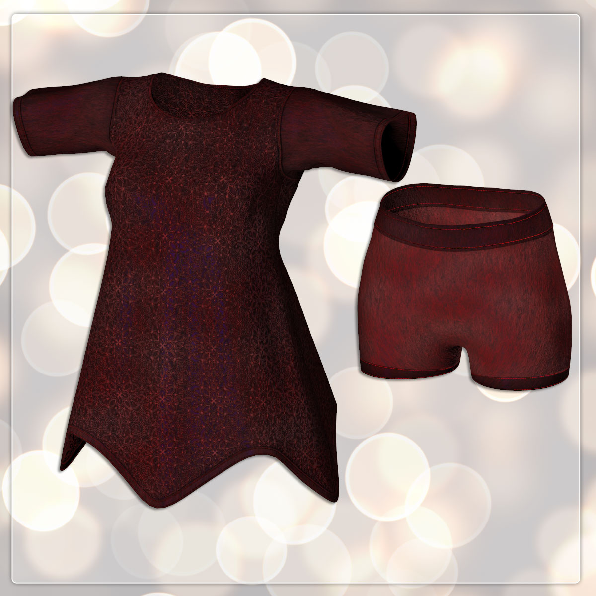 Pauline and V4 Long Shirt and Shorts by N/A