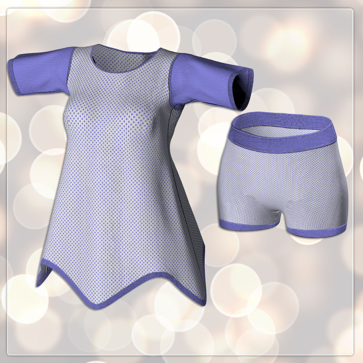 Pauline and V4 Long Shirt and Shorts by N/A