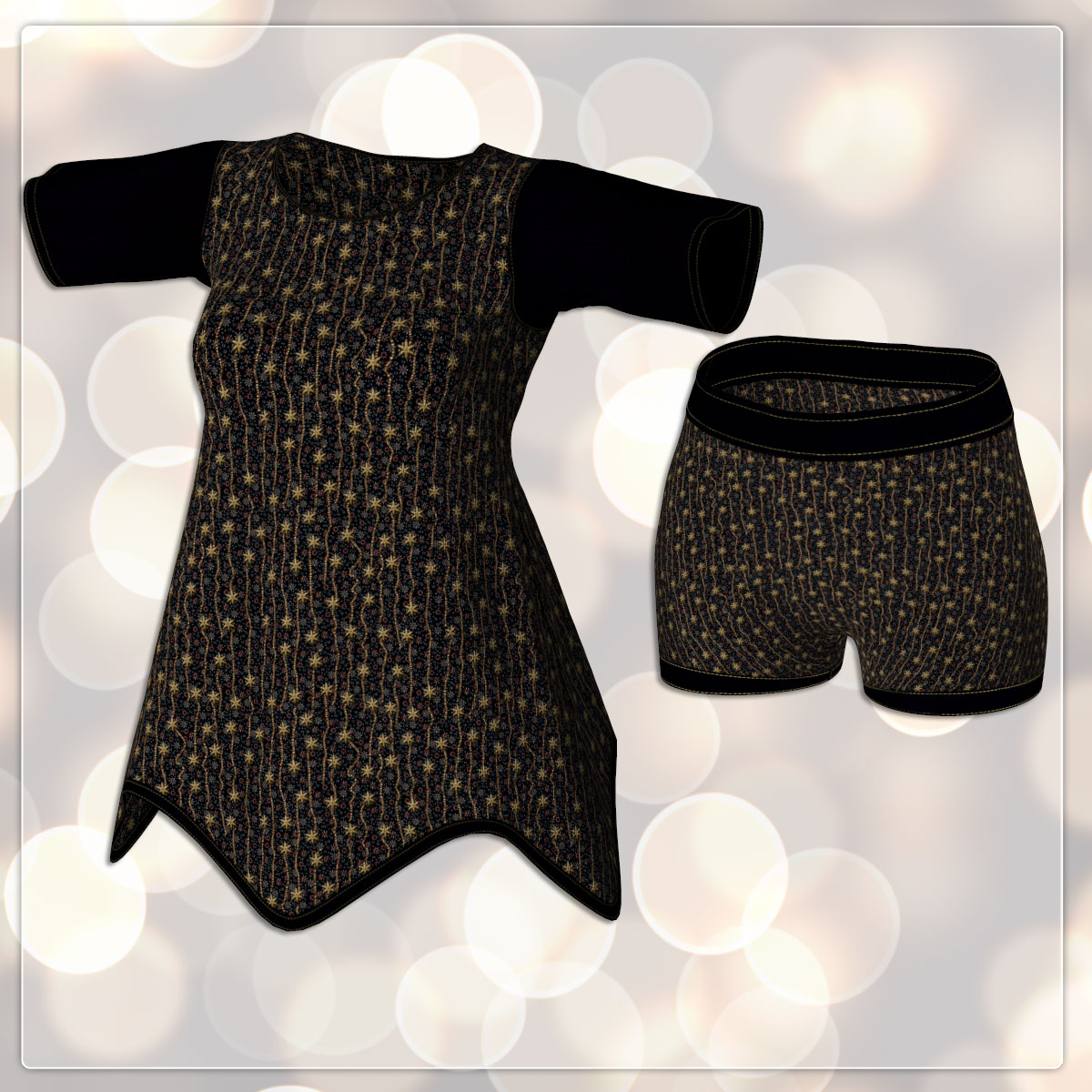 Pauline and V4 Long Shirt and Shorts by N/A