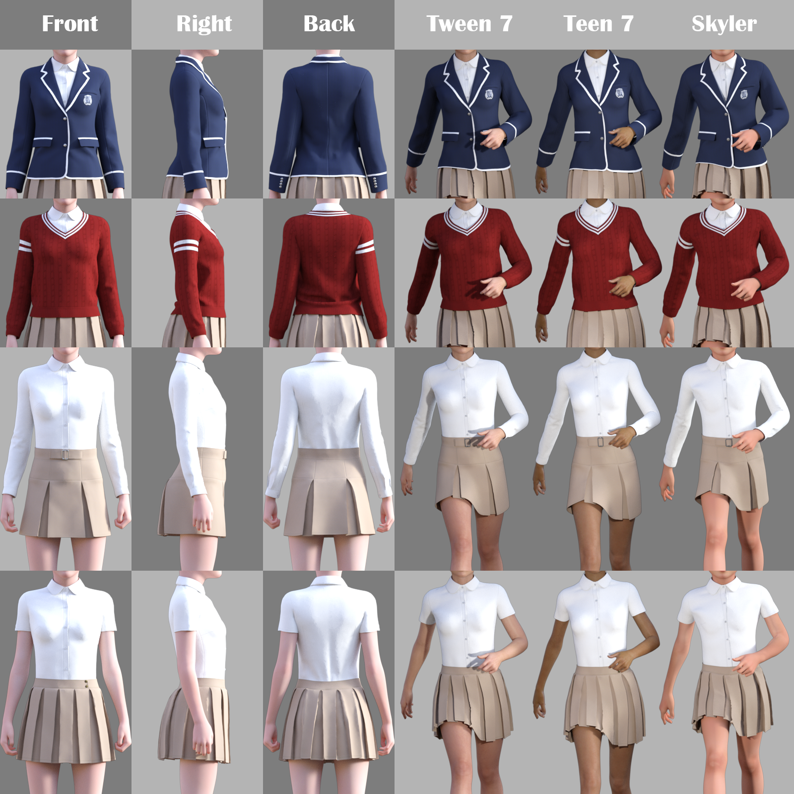 GaoDan School Uniforms 20 by N/A