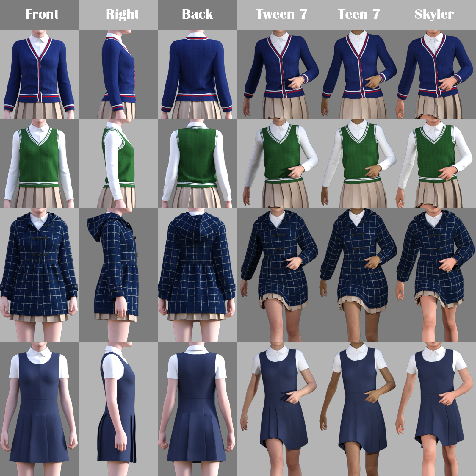 GaoDan School Uniforms 20 by N/A