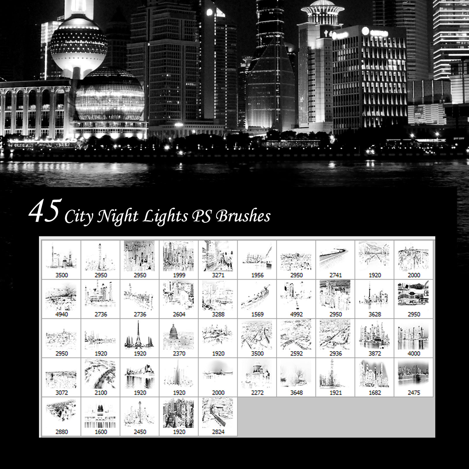 City Night Lights PS Brushes by N/A